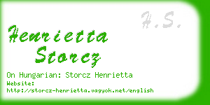 henrietta storcz business card